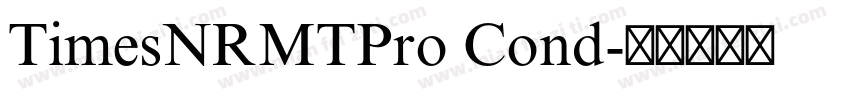 TimesNRMTPro Cond字体转换